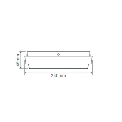 Buy LED Oyster Lights Australia Tab Square LED Oyster Light 20W Silver Aluminium 3000K - 19556