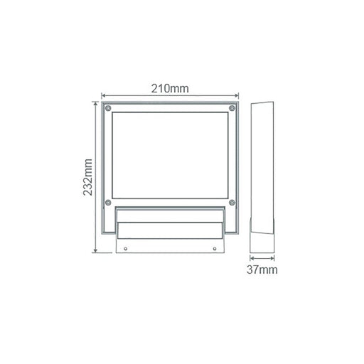 Buy Floodlights Australia Flash Floodlight Dark Grey Aluminium 3000K - 19564