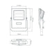 Buy Floodlights Australia Blaze Floodlight 20W Black Polycarbonate 5000K - 19589
