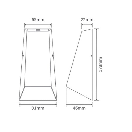 Buy Up / Down Wall Lights Australia Iwave Up & Down Wall 2 Lights White Aluminium 3000K - 19616