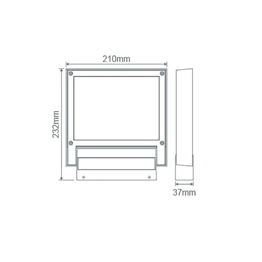Buy Floodlights Australia Flash Floodlight 20W Black Aluminium 3000K - 19620