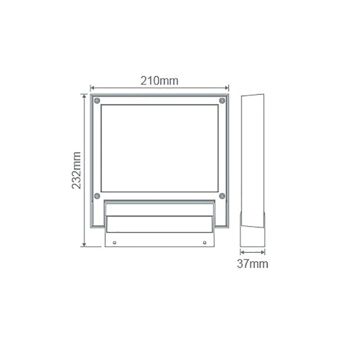 Buy Floodlights Australia Flash Floodlight 20W Black Aluminium 3000K - 19620