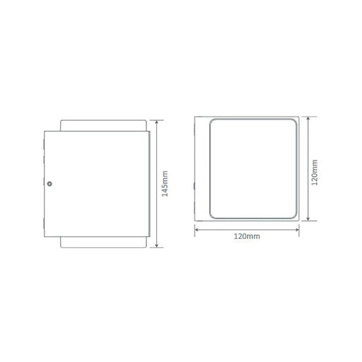 Buy Up / Down Wall Lights Australia Mojo Up & Down Wall 2 Lights Dark Grey Aluminium 3000K - 19672