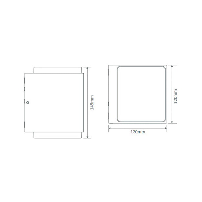 Buy Up / Down Wall Lights Australia Mojo Up & Down Wall 2 Lights White Aluminium 3000K - 19674