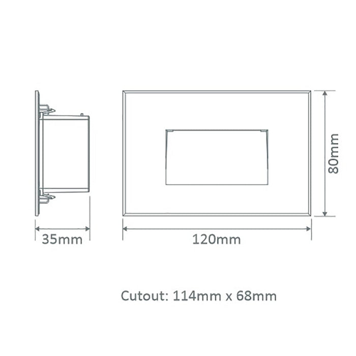 Buy Outdoor Step Lights Australia Zone Outdoor Step Light 4W White Polycarbonate / Glass 3000K - 19722