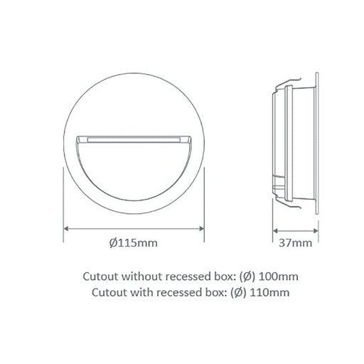 Buy Outdoor Step Lights Australia Zac Round Outdoor Step Light White Aluminium 3000K - 19733