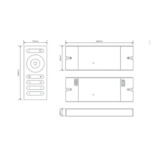 Buy Strip Light Controllers Australia Chameleon Strip Light Controller And Remote RF Black Plastic - 20116