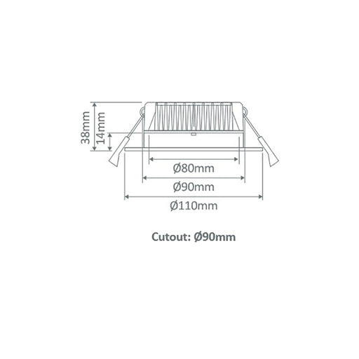Buy Recessed Downlights Australia Deco Round Recessed Downlight 13W Aluminium 3CCT - 20422