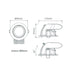 Buy Recessed Downlights Australia Scoop Round Recessed Tilt Downlight 25W Black Aluminium 5000K - 20456