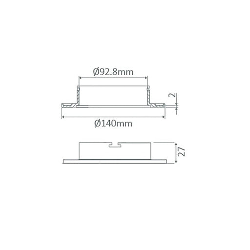Buy Accessories & More Australia Deco LED Downlight W140mm adaptor plate Black Aluminium - 20507
