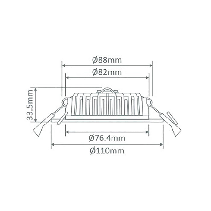 Buy Recessed LED Downlights Australia Bliss Round Recessed LED Downlight 10W White 3CCT - 20706