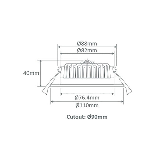 Buy Recessed LED Downlights Australia Boost Round Recessed LED Downlight 10W White 3CCT - 20726