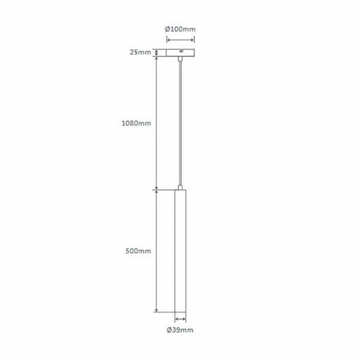 Buy Mini Pendants Australia Star Mini Pendant H500mm Black Aluminium 5000K - 21060
