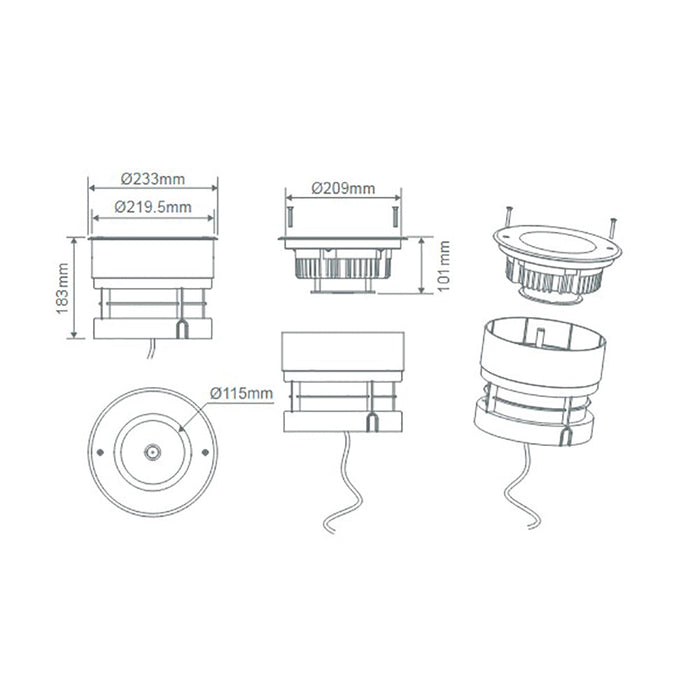 Buy Inground Lights Australia Magento Inground Light 24V 18W 45° Stainless Steel 3000K - 21095