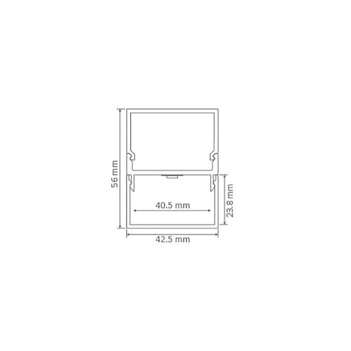 Buy Strip Light Profiles Australia Bloc Square Strip Light Profile L1000mm Aluminium - 22020