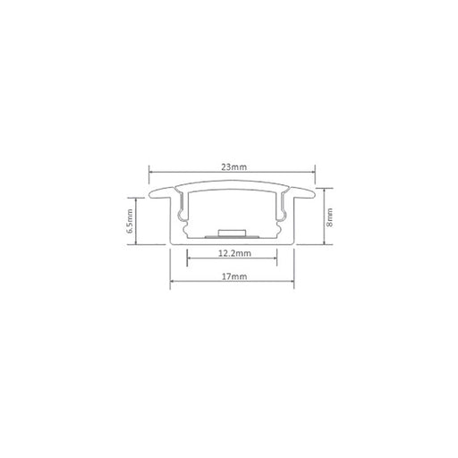 Buy Strip Light Profiles Australia Nova Mounting Profile With Opal Diffuser Aluminium - 22048