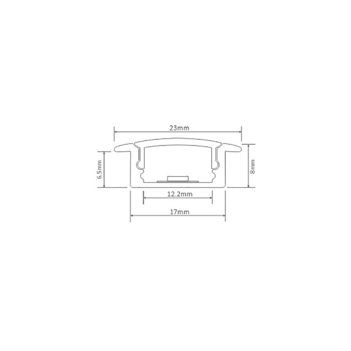 Buy Strip Light Profiles Australia Nova Mounting Profile With Opal Diffuser Aluminium - 22048