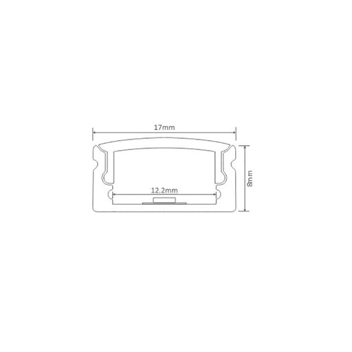 Buy Strip Light Profiles Australia Nova Surface Mounting Profile With Opal Diffuser Black Aluminium - 22078