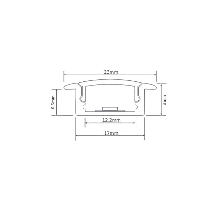 Buy Strip Light Profiles Australia Nova Mounting Profile With Opal Diffuser Black Aluminium - 22092