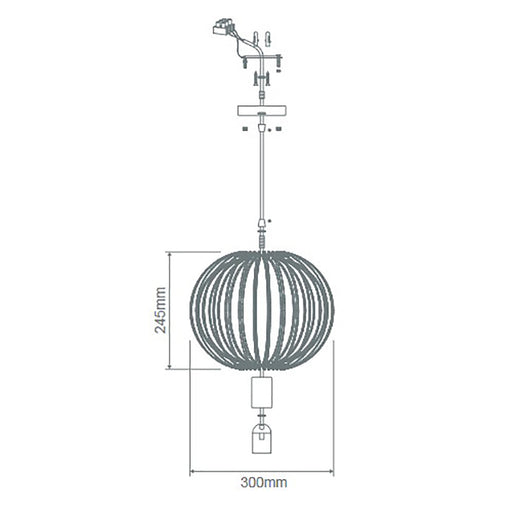 Buy Pendant Lights Australia Puffin Pendant Light W300mm Black Timber - 31015
