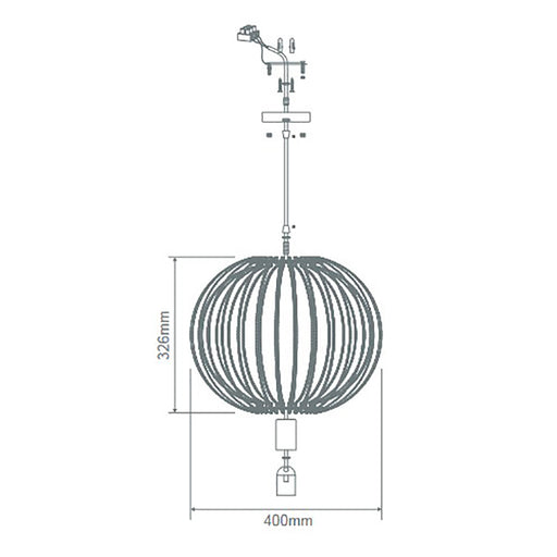 Buy Pendant Lights Australia Puffin Pendant Light W400mm Black Timber - 31020