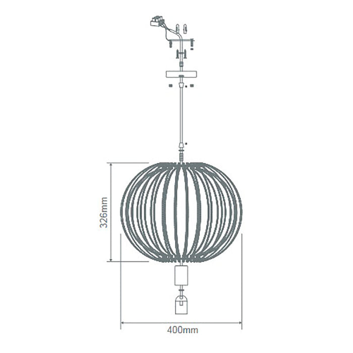 Buy Pendant Lights Australia Puffin Pendant Light W400mm Black Timber - 31020