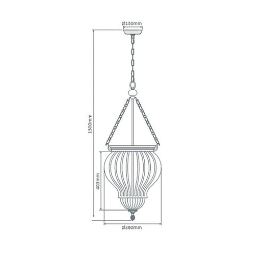 Buy Ceiling Lanterns Australia Diana Ceiling Lantern 3 Lights Clear Glass - 31323