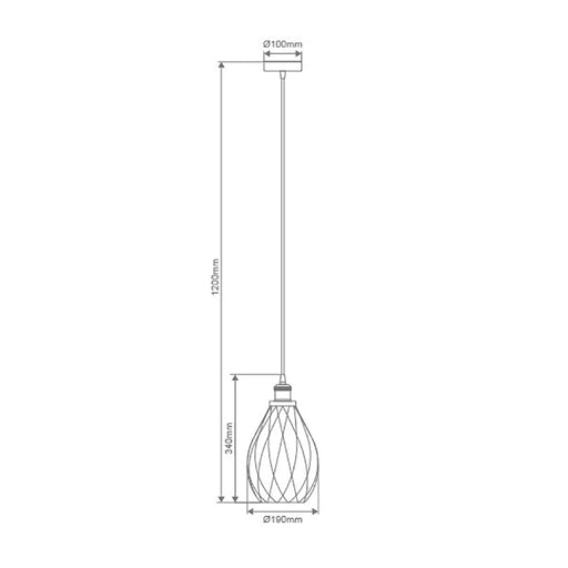 Buy Pendant Lights Australia Evelyn Pendant Light Grey Glass - 31352
