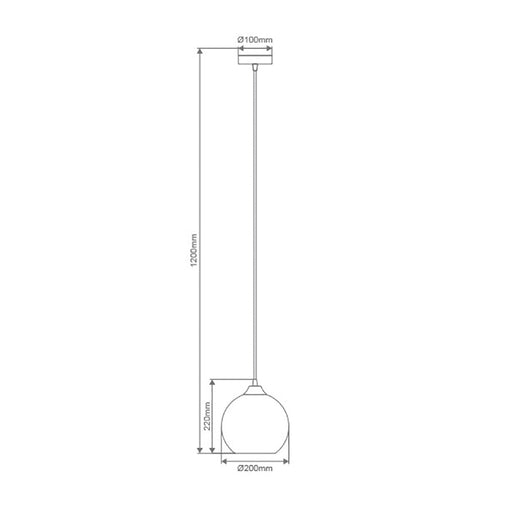Buy Pendant Lights Australia Jazz Pendant Light W200mm Chrome Glass - 31355