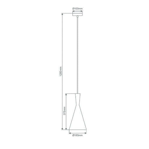 Buy Pendant Lights Australia Ruby Pendant Light W180mm Black Metal - 31395