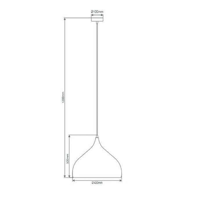 Buy Pendant Lights Australia Nova Pendant Light W420mm White Metal - 31434