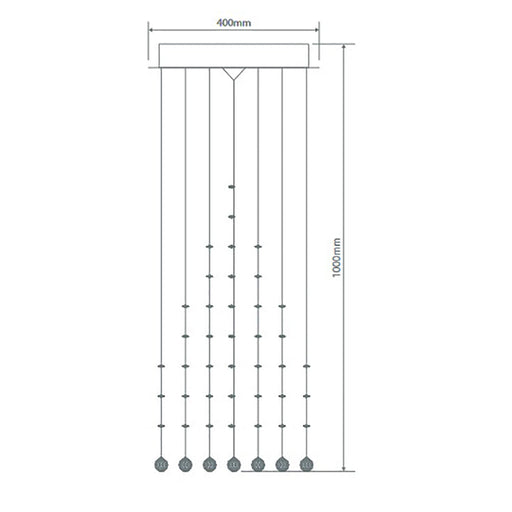 Buy Ceiling Crystals Australia Everest Ceiling Crystal 5 Lights W400mm Chrome 5000K - 35005