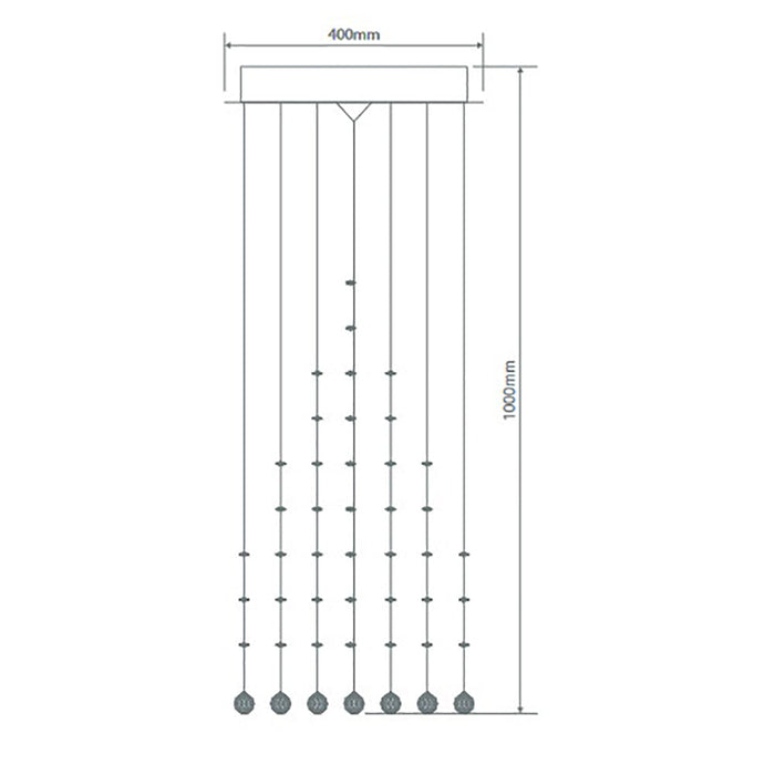 Buy Ceiling Crystals Australia Everest Ceiling Crystal 5 Lights W400mm Chrome 5000K - 35005