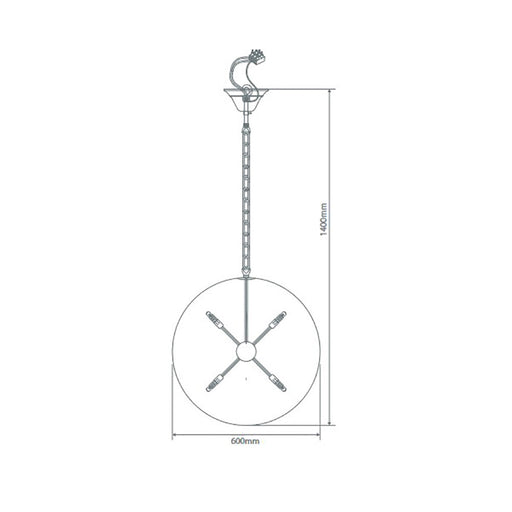 Buy Crystal Pendant Lights Australia Venus Crystal Pendant 8 Lights W600mm Chrome 5000K - 35041