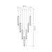 Buy Ceiling Crystals Australia Arctic Ceiling Crystal W500mm Chrome 5000K - 35050