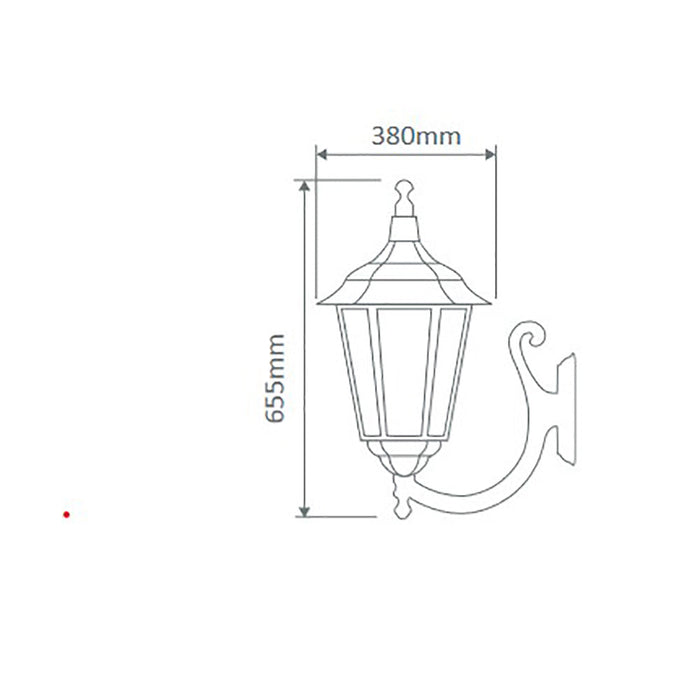 Buy Outdoor Wall Lanterns Australia Chester Outdoor Wall Lantern Up Bracket H655mm Burgundy Aluminium - 15100