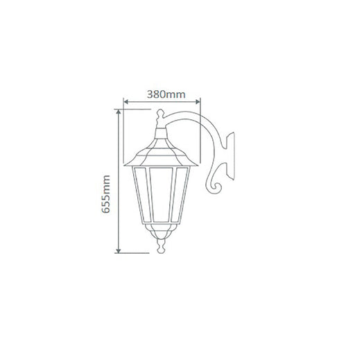 Buy Outdoor Wall Lanterns Australia Chester Outdoor Wall Lantern Down Bracket H655mm Burgundy Aluminium - 15105
