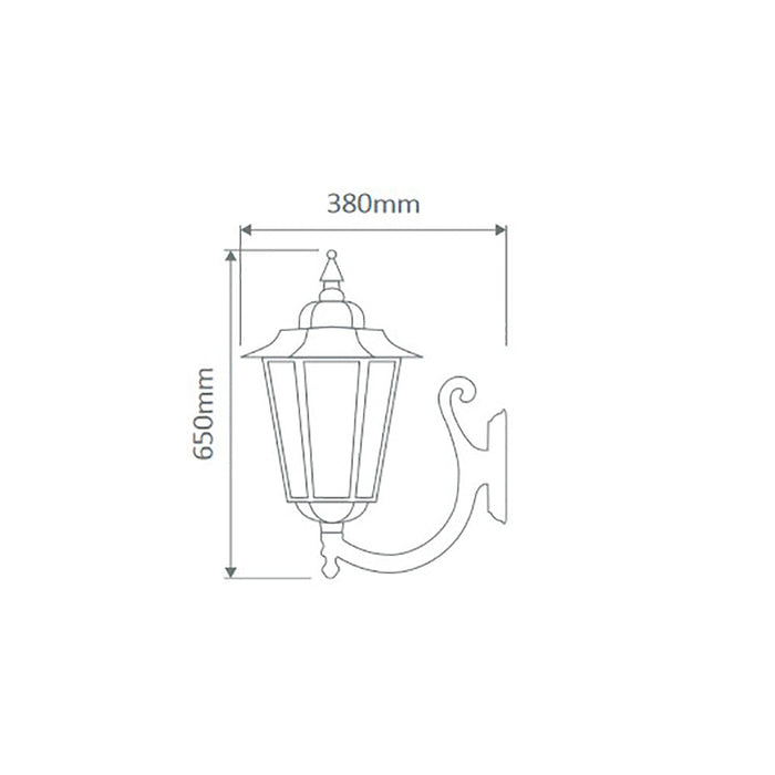 Buy Outdoor Wall Lanterns Australia Turin Outdoor Wall Lantern Curved Up Bracket Black Aluminium - 16134