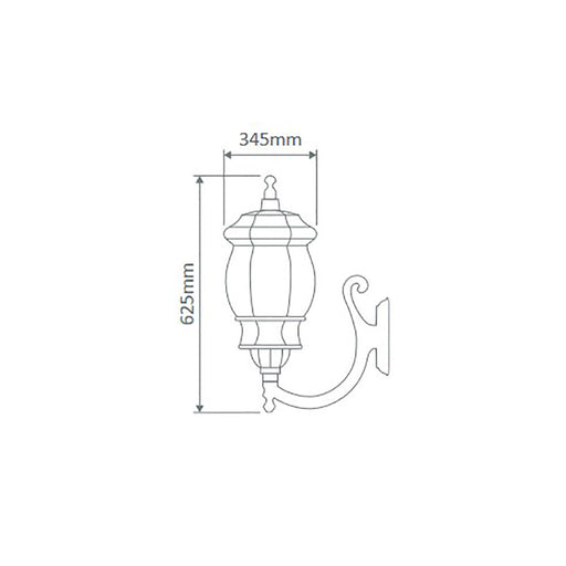 Buy Outdoor Wall Lanterns Australia Vienna Outdoor Wall Lantern Up Bracket H625mm Burgundy Aluminium - 16125