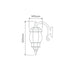 Buy Outdoor Wall Lanterns Australia Vienna Outdoor Wall Lantern Down Bracket H625mm Beige Aluminium - 16128