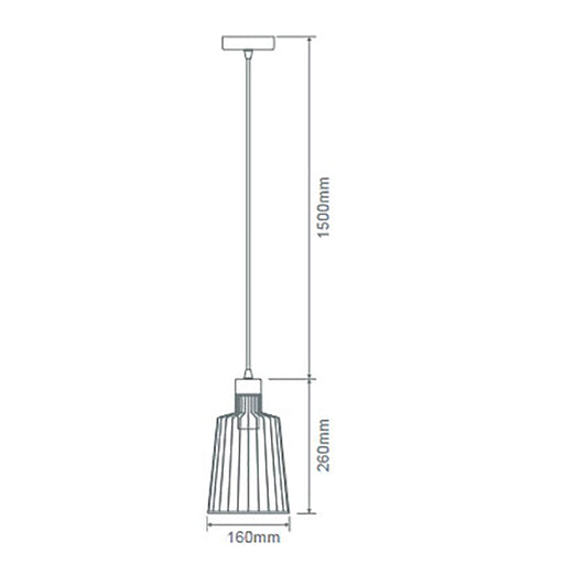 Buy Pendant Lights Australia Ashley Pendant Light W160mm Black Metal - 22508