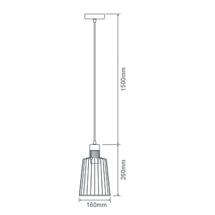 Buy Pendant Lights Australia Ashley Pendant Light W160mm Black Metal - 22508