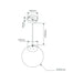 Buy Pendant Lights Australia Bubble Pendant Light W200mm Black Opal Glass - 31457