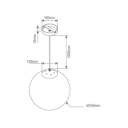 Buy Pendant Lights Australia Bubble Pendant Light W250mm Chrome Opal Glass - 31473