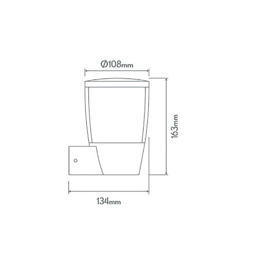 Buy Exterior Wall Lights Australia Casa Exterior Wall Light Dark Grey Aluminium - 10717