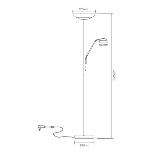 Buy Mother & Child Floor Lamps Australia Eden Mother & Child Floor Lamp Black 3000K - 22501