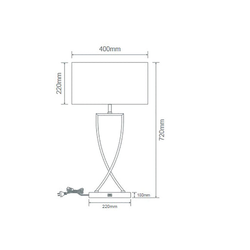 Buy Table Lamps Australia Giana Table Lamp Satin Chrome - 22543
