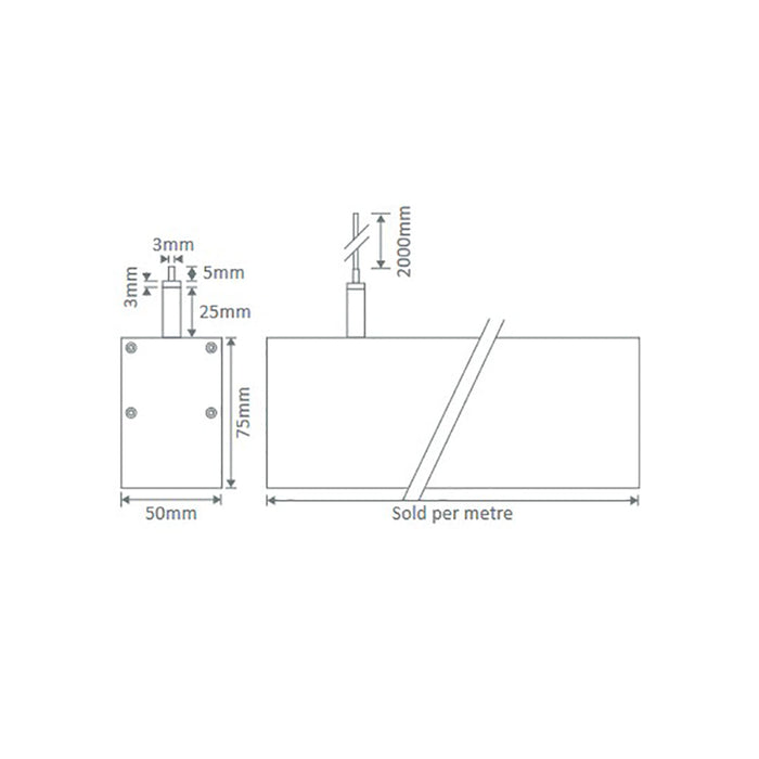 Buy LED Linear Lights Australia Max LED Linear Light L1700mm Black Aluminium 4000K - 22473