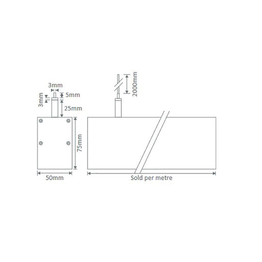 Buy LED Linear Lights Australia Max LED Linear Light L2400mm Aluminium 3000K - 22466