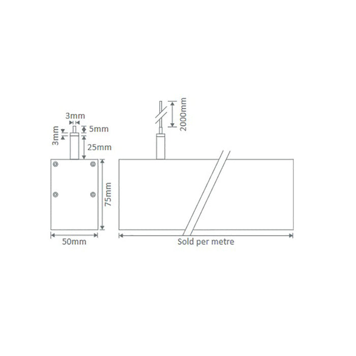 Buy LED Linear Lights Australia Max LED Linear Light L2400mm Aluminium 3000K - 22466